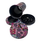 ​Atomic "La Catrina" pink fém őrlő és tároló 55mm ciklámen szemekkel rfsmoke.hu lifestyle kiegészítő