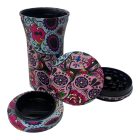 ​Atomic "La Catrina" pink fém őrlő és tároló 55mm ciklámen szemekkel rfsmoke.hu lifestyle kiegészítő