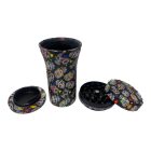 Atomic "La Catrina" Deep Black fém őrlő és tároló 55mm színes koponyákkal rfsmoke.hu lifestyle kiegészítő