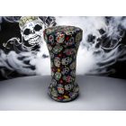 Atomic "La Catrina" Deep Black fém őrlő és tároló 55mm színes koponyákkal rfsmoke.hu lifestyle kiegészítő