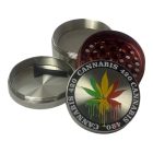 Atomic Zinc Life piros fém őrlő 55 mm 4 részes daráló színes gyűrűvel és levélmintával rfsmoke.hu lifestyle