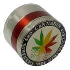 Atomic Zinc Life piros fém őrlő 55 mm 4 részes daráló színes gyűrűvel és levélmintával rfsmoke.hu lifestyle