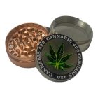 Atomic Zinc Life bronz fém őrlő 55 mm 4 részes daráló színes gyűrűvel és levélmintával rfsmoke.hu lifestyle