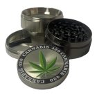 Atomic Zinc Life fekete fém őrlő 55 mm 4 részes daráló színes gyűrűvel és levélmintával rfsmoke.hu lifestyle