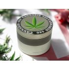 Atomic Zinc Life ezüst fém őrlő 55 mm 4 részes daráló levélmintával rfsmoke.hu lifestyle kiegészítő