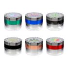 Atomic "Zinc Life" fém őrlő 55 mm kínáló 6 darabos szett színes gyűrűkkel és levélmintával rfsmoke.hu lifestyle kiegészítő