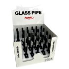 Üvegpipa Atomic Black 8 Kínáló - Ezüst Fém Kazánnal (12 cm) / 24 db - os