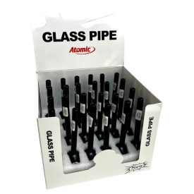 Üvegpipa Atomic Black 8 Kínáló - Ezüst Fém Kazánnal (12 cm) / 24 db - os