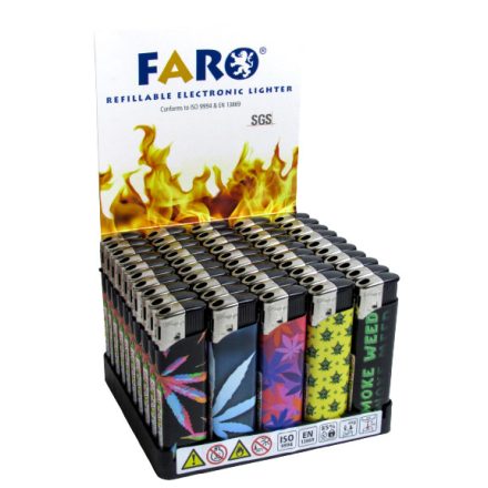 Faro Öngyújtó Cannabis (50db-os) 18428