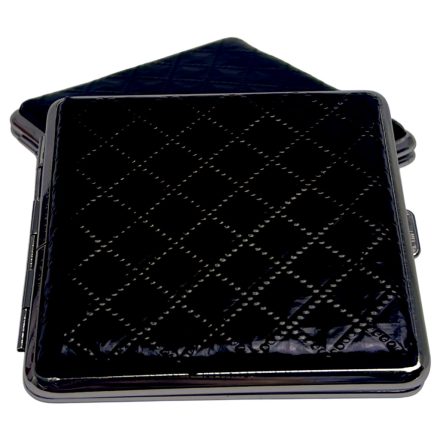 Lifestyle Exklusív  Bőrhatású Fémtárca Steppelt Fekete 