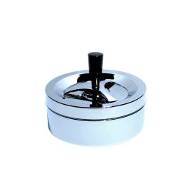 Bepörgetős Króm XXL Hamutartó Fém 14 cm 06009