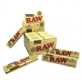 RAW KS Slim & Tips Organic Papír – Kínáló (24 db-os)