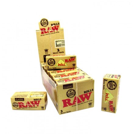 Raw Rolls KS Classic 3 méter Cigarettapapír  (12db-os)