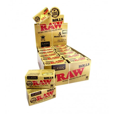 Raw Rolls KS Slim Classic 5 méter Cigarettapapír (24db-os)