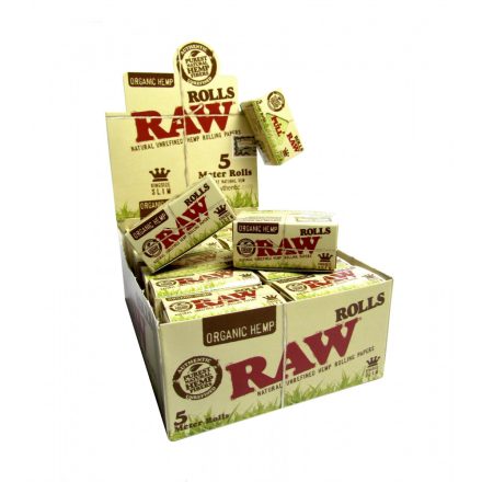 Raw Rolls KS Organic Slim 5 méter Cigarettapapír (24db-os)