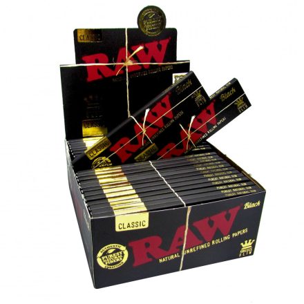 Raw Black KS Slim Classic Cigarettapapír (50db-os)