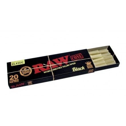 Raw Black Cone KS [20db Cone cigarettapapír] (1db-os)